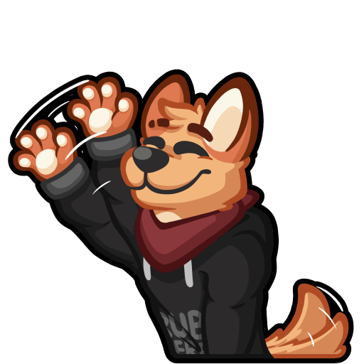 Luhrak waving very happily