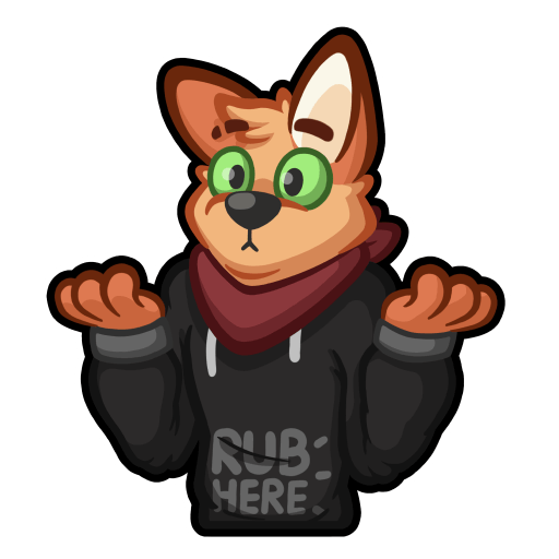Luhrak sticker shrugging